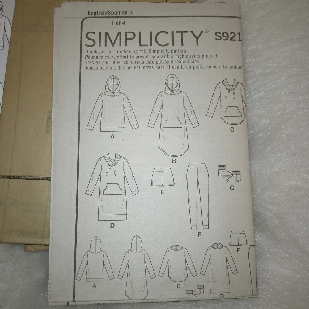 SIMPLICITY S9210 Sz XS-XXL Misses' Tops Dress Shorts Slippers NEXT LEVEL LOUNGE